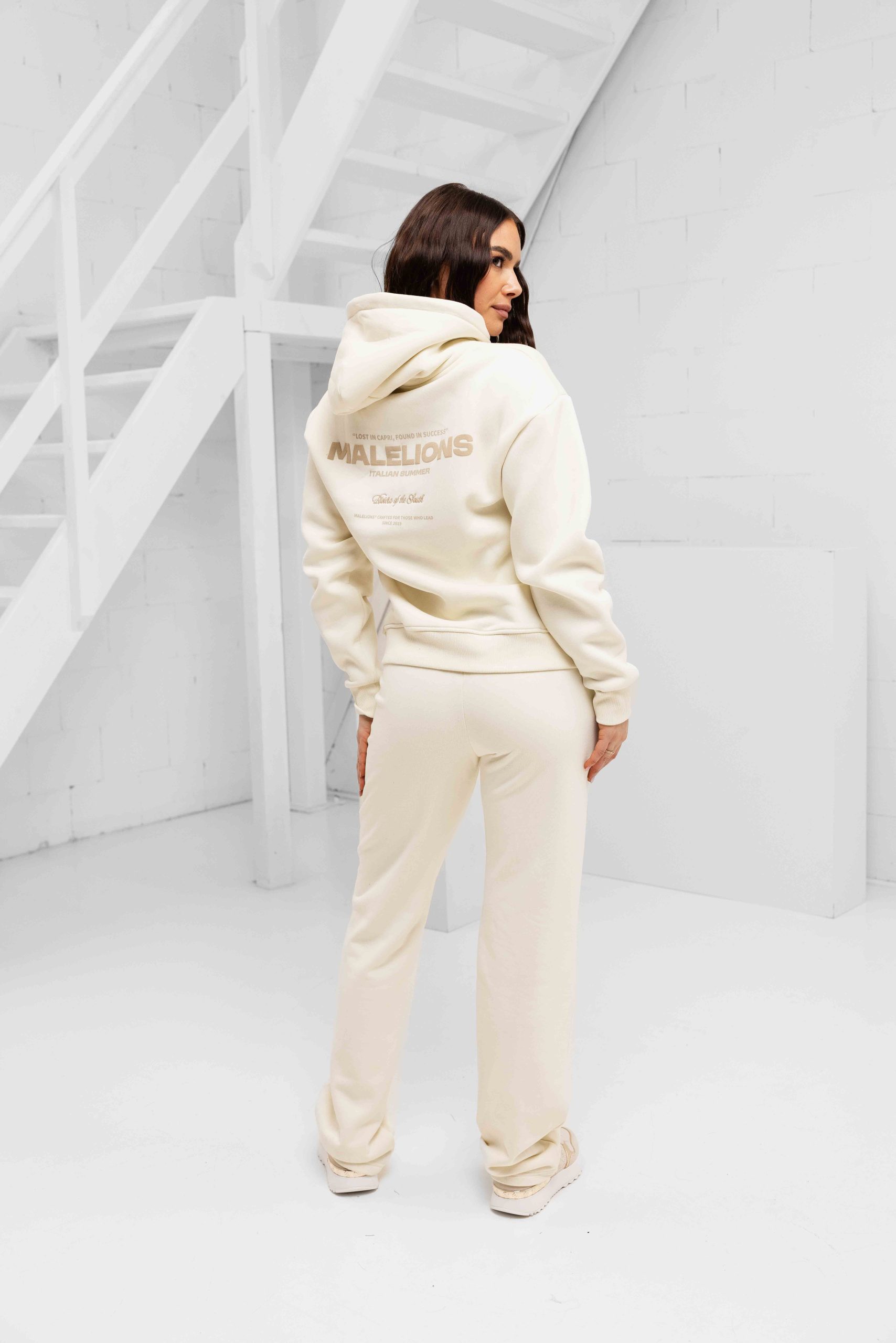Malelions Italian Summer Trainingspak Dames Beige