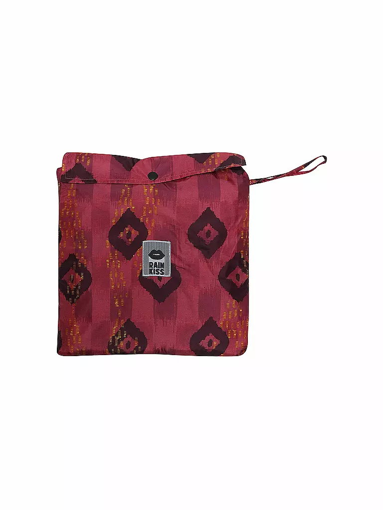 RAINKISS Regenjacke - Regenponcho Ikat rot