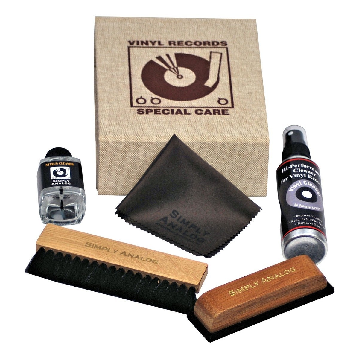 Simply Analog Delux Cleaning Boxset bruin katoen
