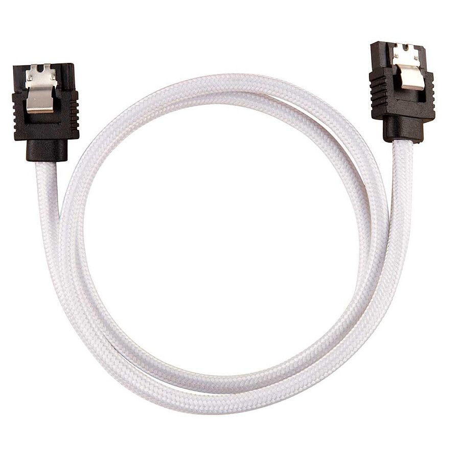 Corsair Câble SATA gainé Premium (blanc) - 60 cm