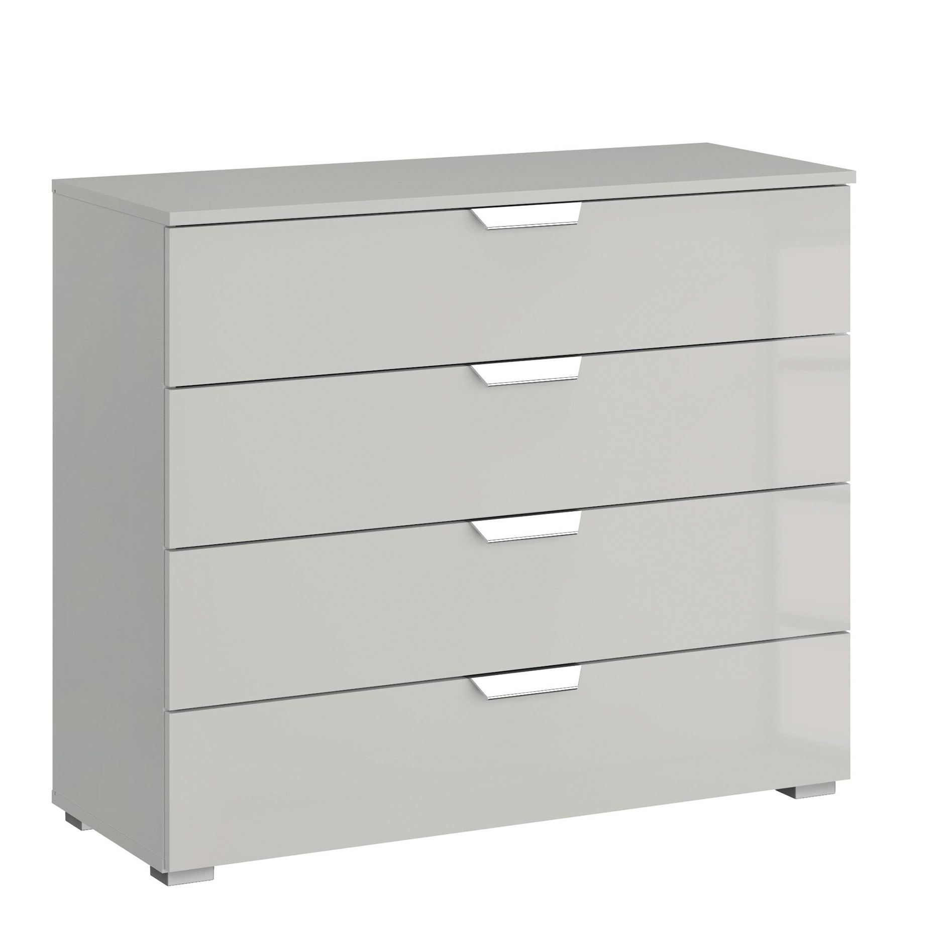 Kommode - seidengrau - 4 Schubkästen - 93 cm