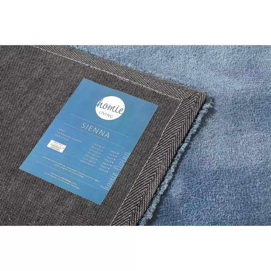 Homie Living Hochflorteppich Sienna blau