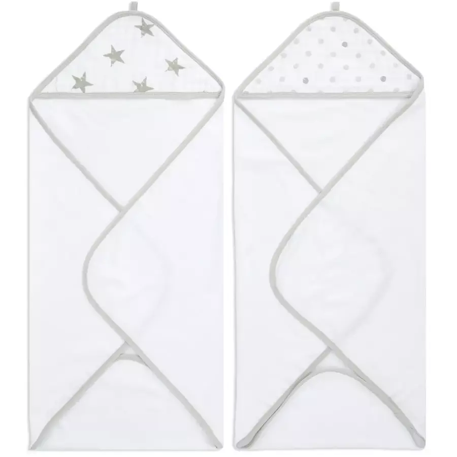 aden + anais™ essentials Kapuzenbadetuch 2er-Pack dusty