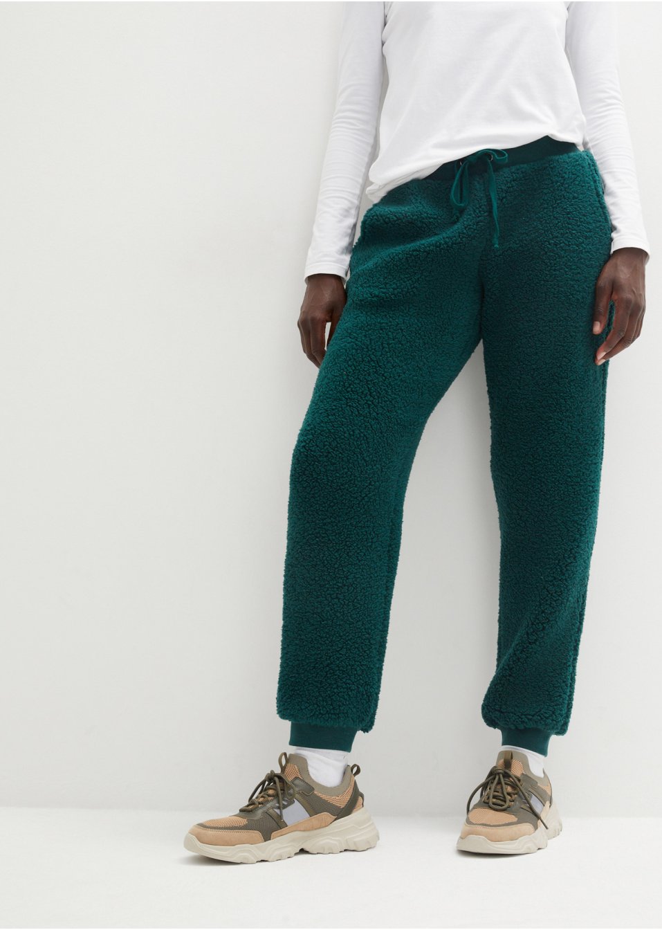 Pantalon de jogging en polaire peluche