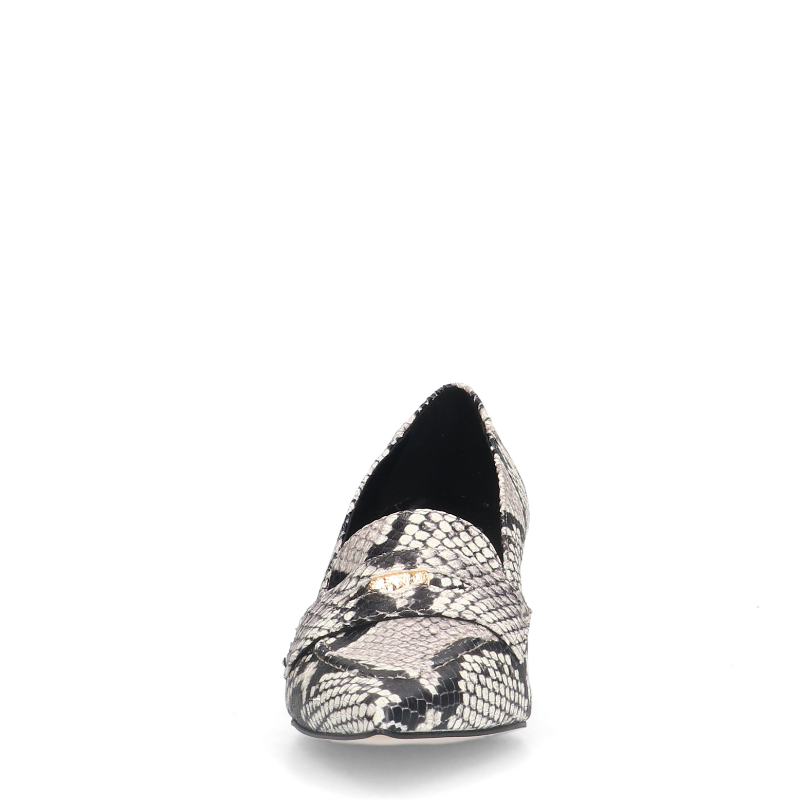 Slangenprint leren pumps