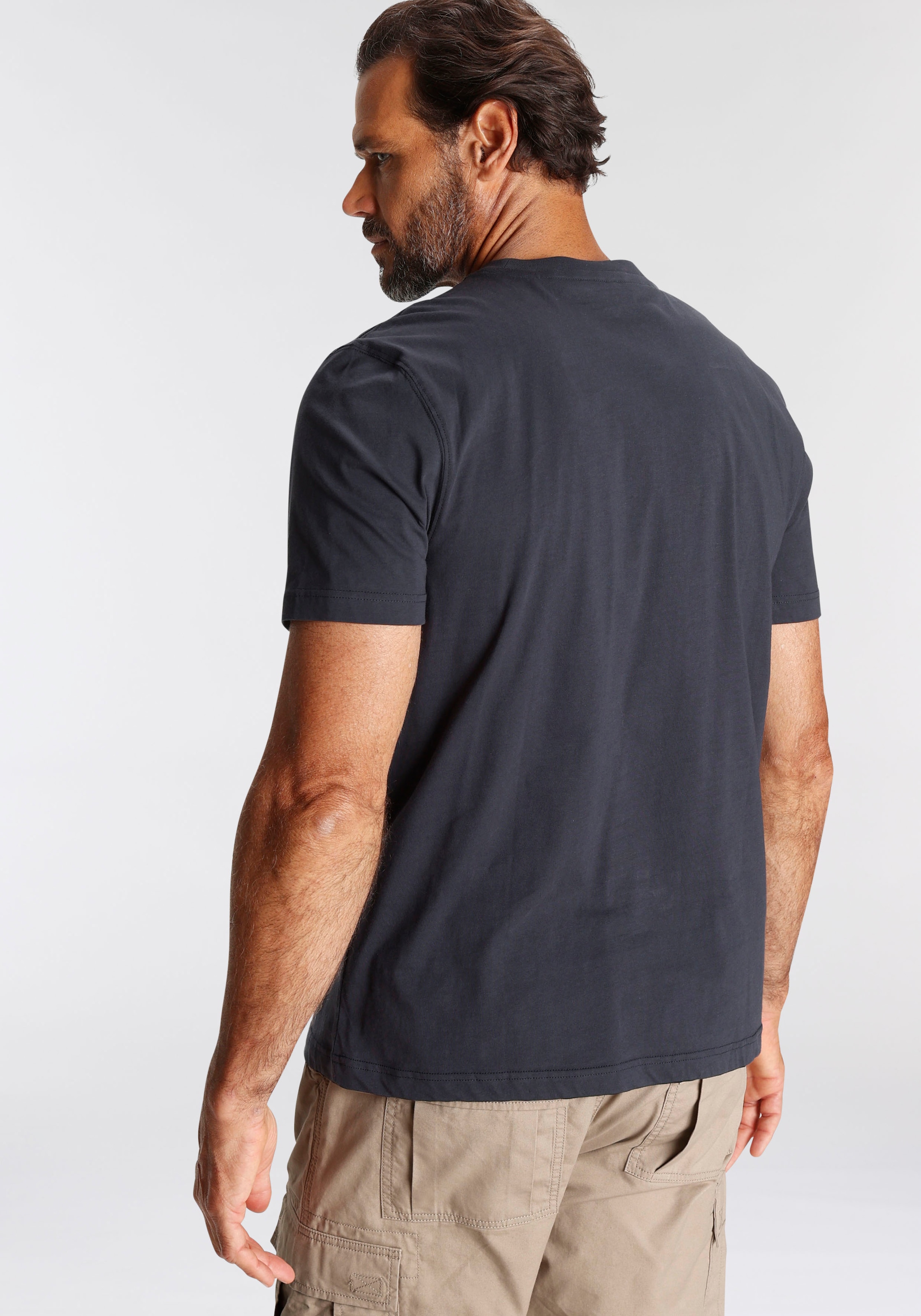 Man's World T-Shirt , Kurzarm,  Regular Fit,  mit Print,  Rundhalsausschnitt