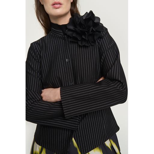 Bitte Kai Rand Fabric Flower Broche, Black