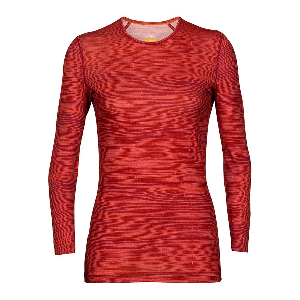 Icebreaker 200 OASIS - Tee-shirt Femme cherry/flsh/aop