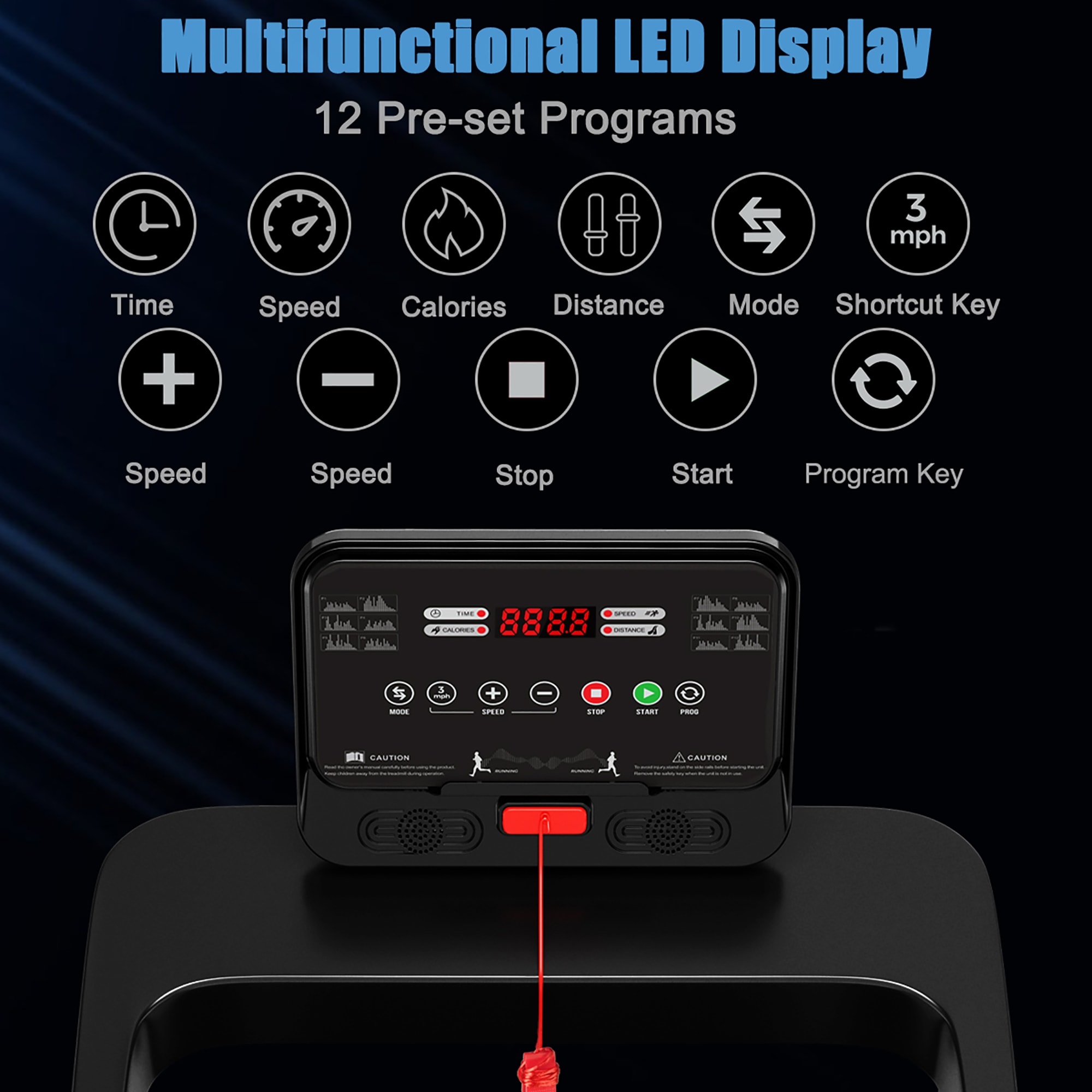 Esteira elétrica SuperFit 2.25HP com controle por aplicativo para corrida