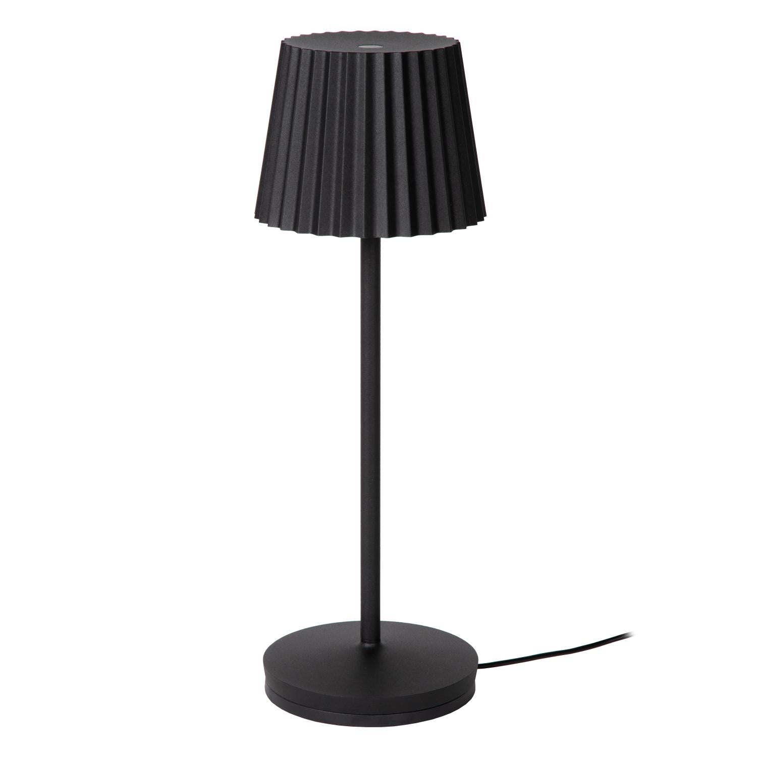 Justine tafellamp LED oplaadbaar buiten IP54 zwart