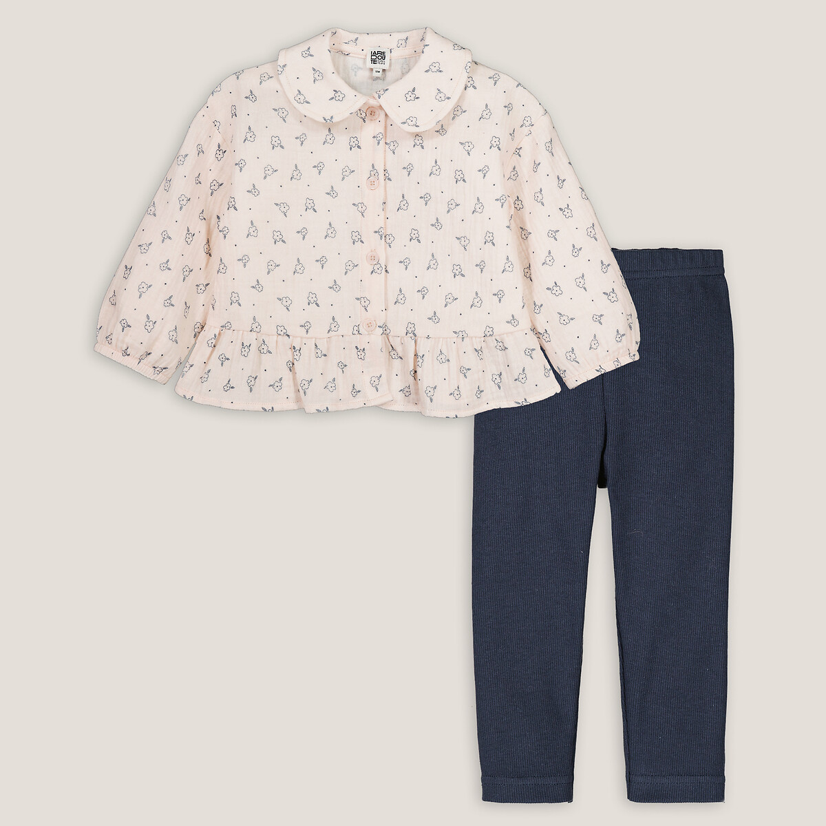COLEÇÃO LA REDOUTE<br>Conjunto de 3 peças, blusa e leggings