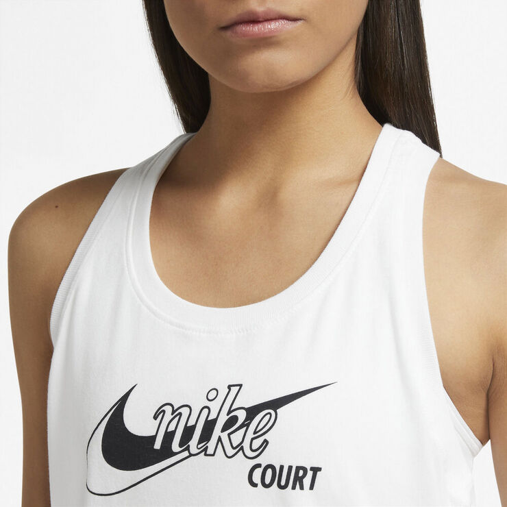 Nike Court Dri-FIT Swoosh tennistop Hvid