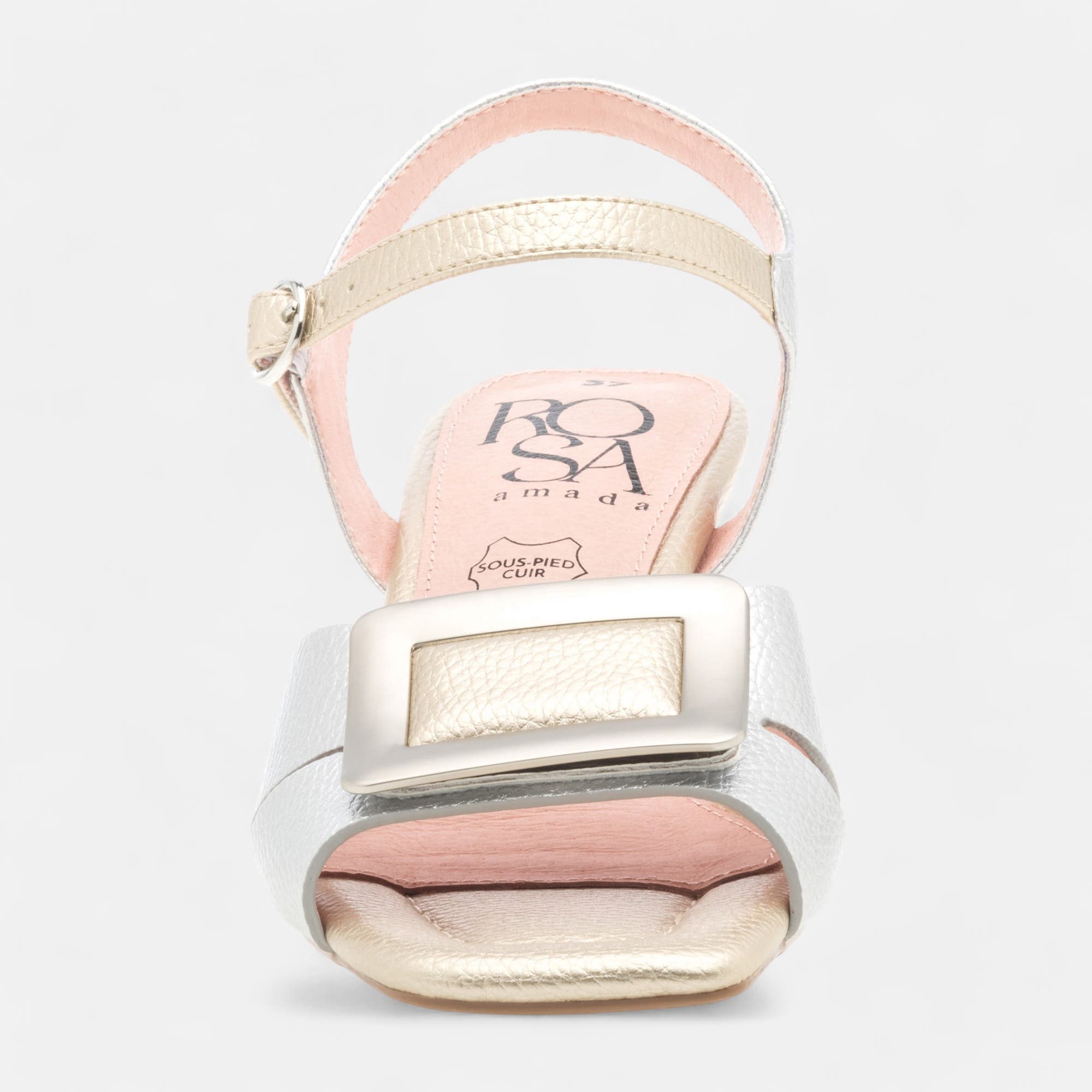 Nu-pieds à talon Femme or