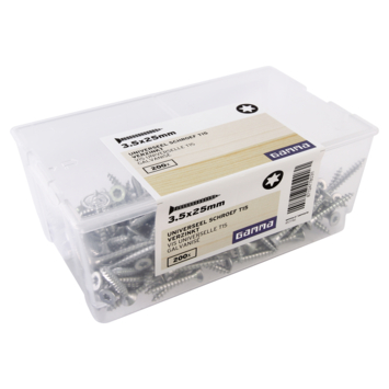 GAMMA schroef universeel platkop verzinkt 3.5x25 mm 200 stuks