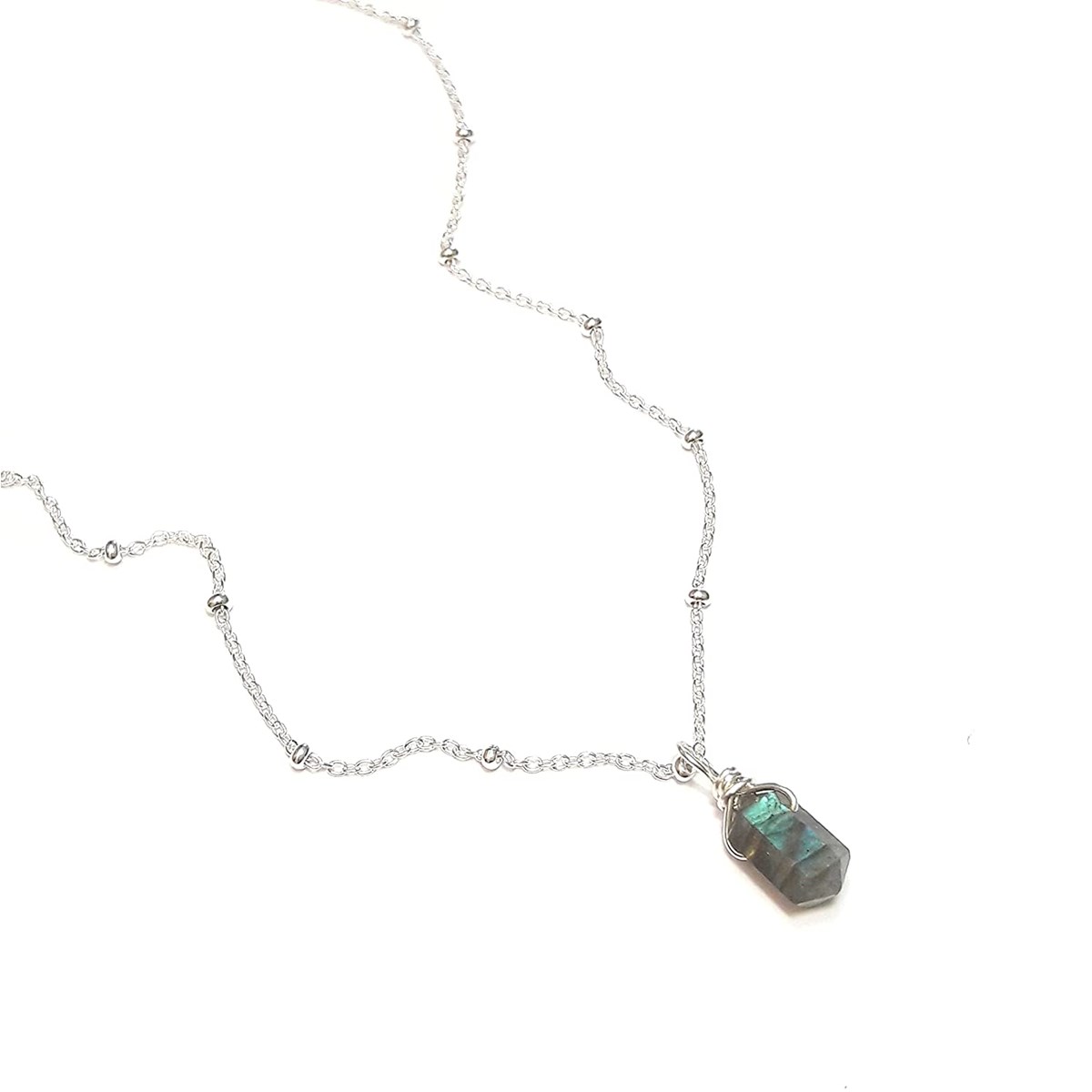 Collier Pendule Labradorite Argent 925