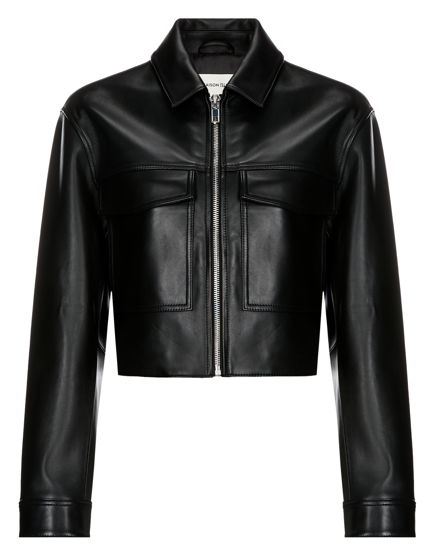 UMIU - Veste courte en cuir| Noir