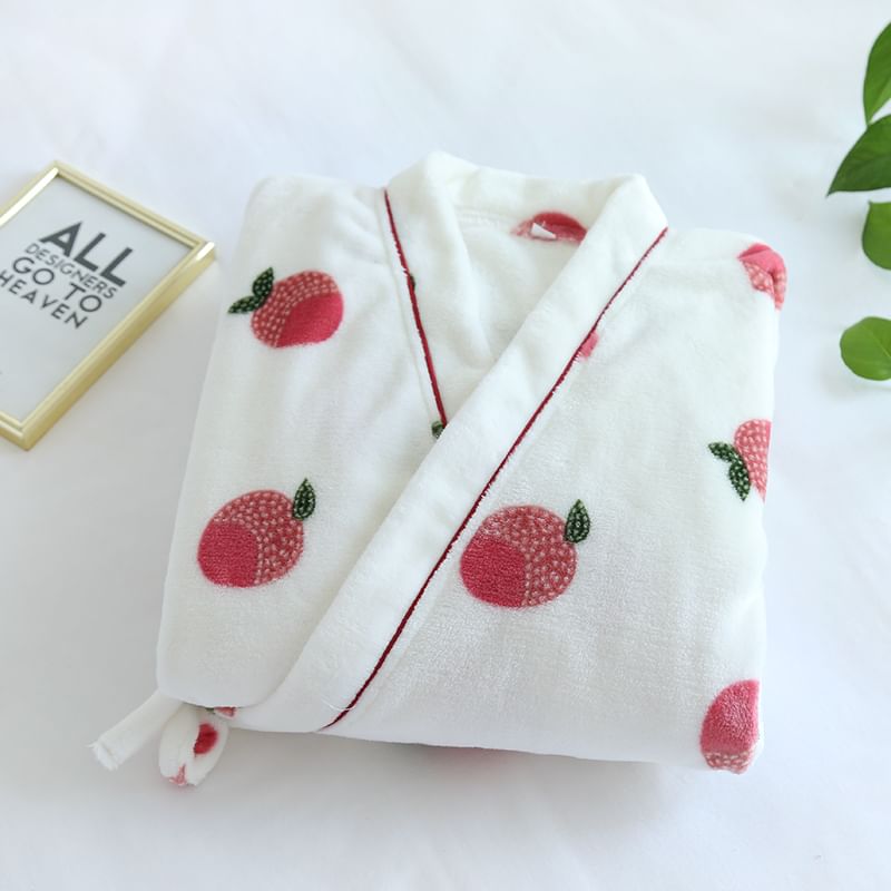 Finlies - Pyjamajas met perzikprint en strikceintuur