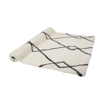 Vloerkleed Pelush Zwart Wit Wieber 160x230 cm