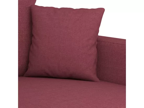 Ensemble de canapés 2 pièces avec coussins Rouge bordeaux Tissu