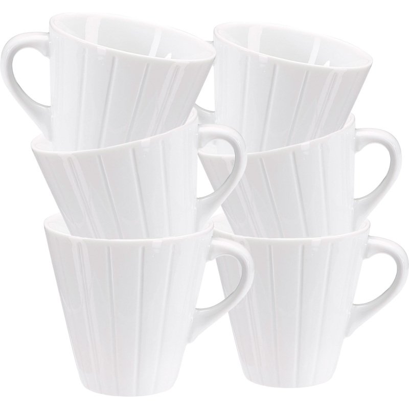 Tasse à boissons chaudes en porcelaine 20 cl - Lot de 6