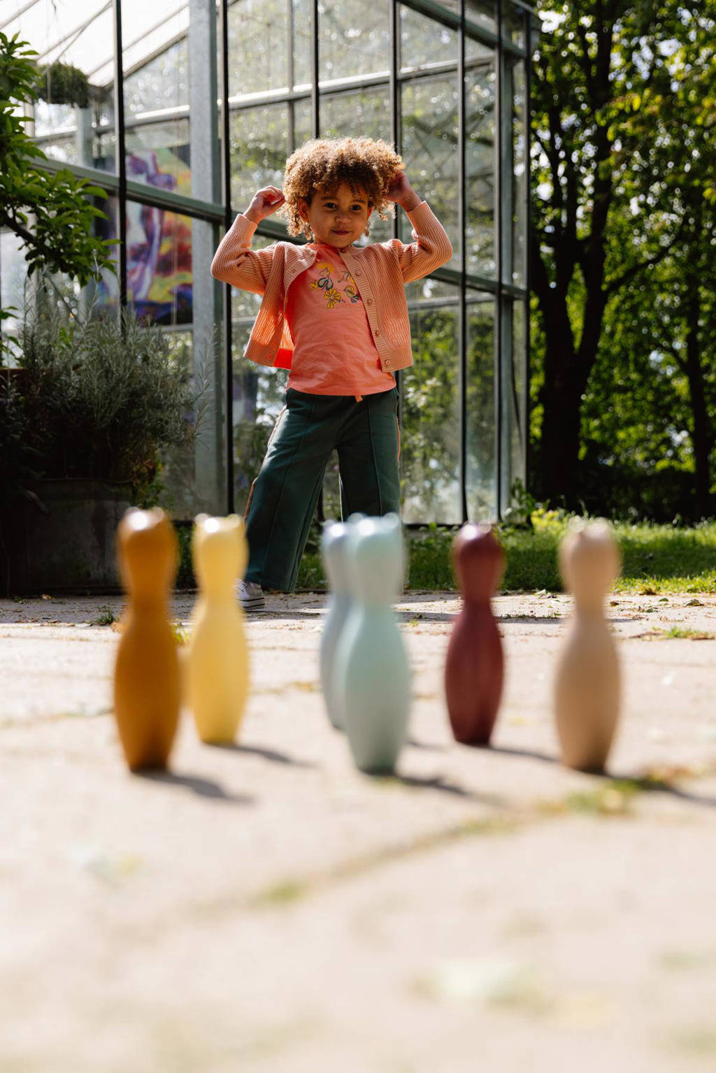Quapi T-shirt BECKY met printopdruk lichtrood