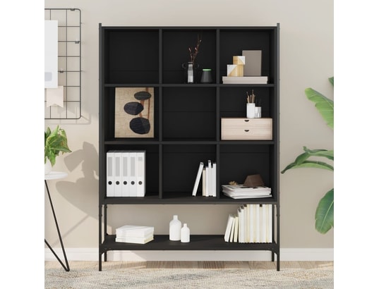 VIDAXL - Bibliothèque noir 102x30x141,5 cm bois d'ingénierie