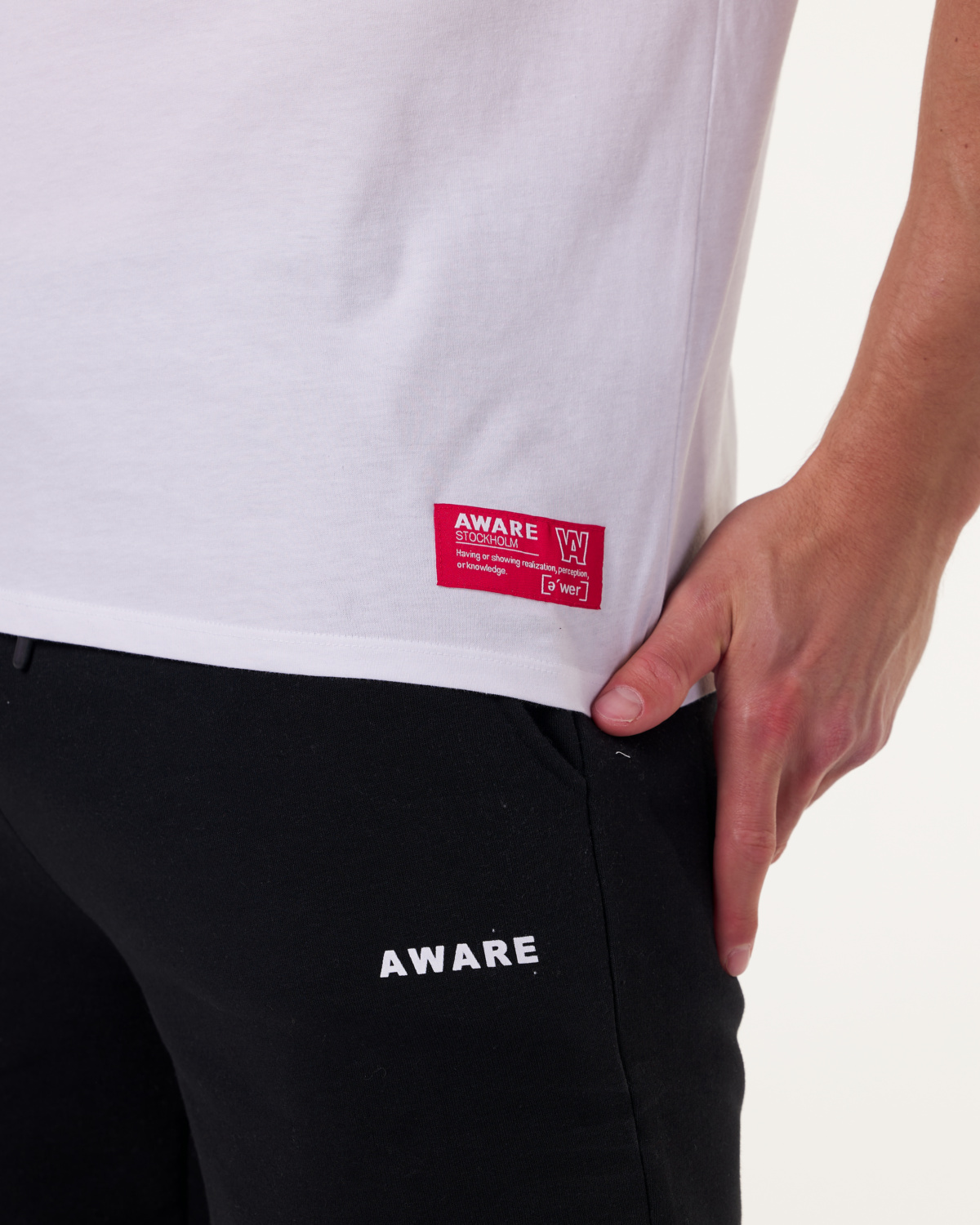 AWARE Logo Tee White