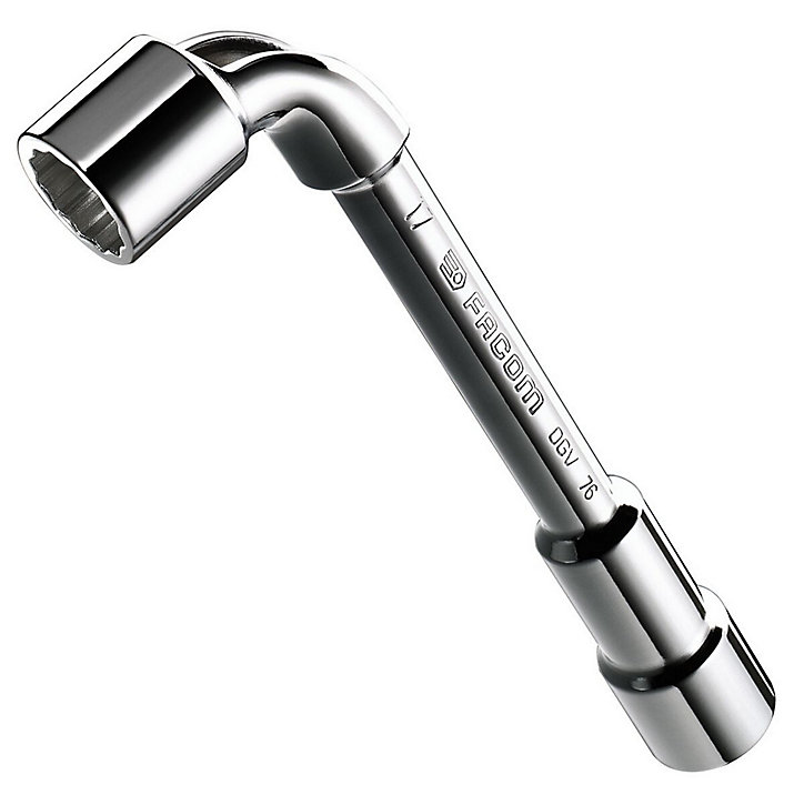 Clé à pipe débouchée forgée Facom 76.20PB 12 pans x 6 pans métriques ø 20 mm