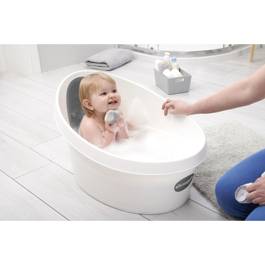 shnuggle® Kleinkindbadewanne weiß  grau