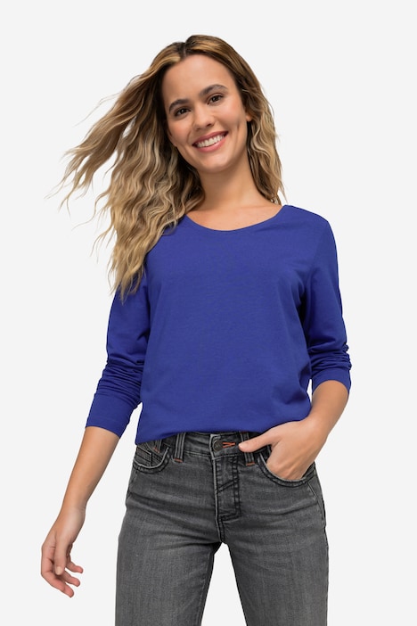 T-Shirt, V-Ausschnitt, 3/4-Ärmel, OEKO-TEX