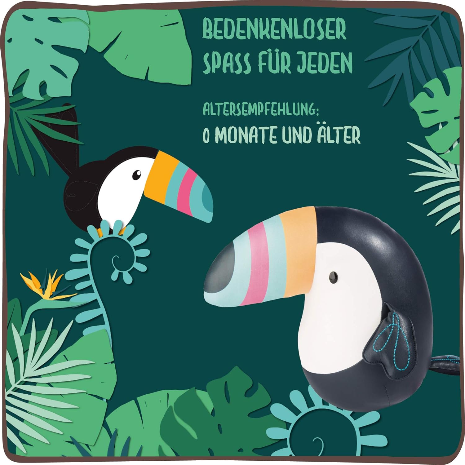 NICI 45167 - Kuscheltier - Tukan (25cm, Kunstleder) Plüschtier Schmusetier