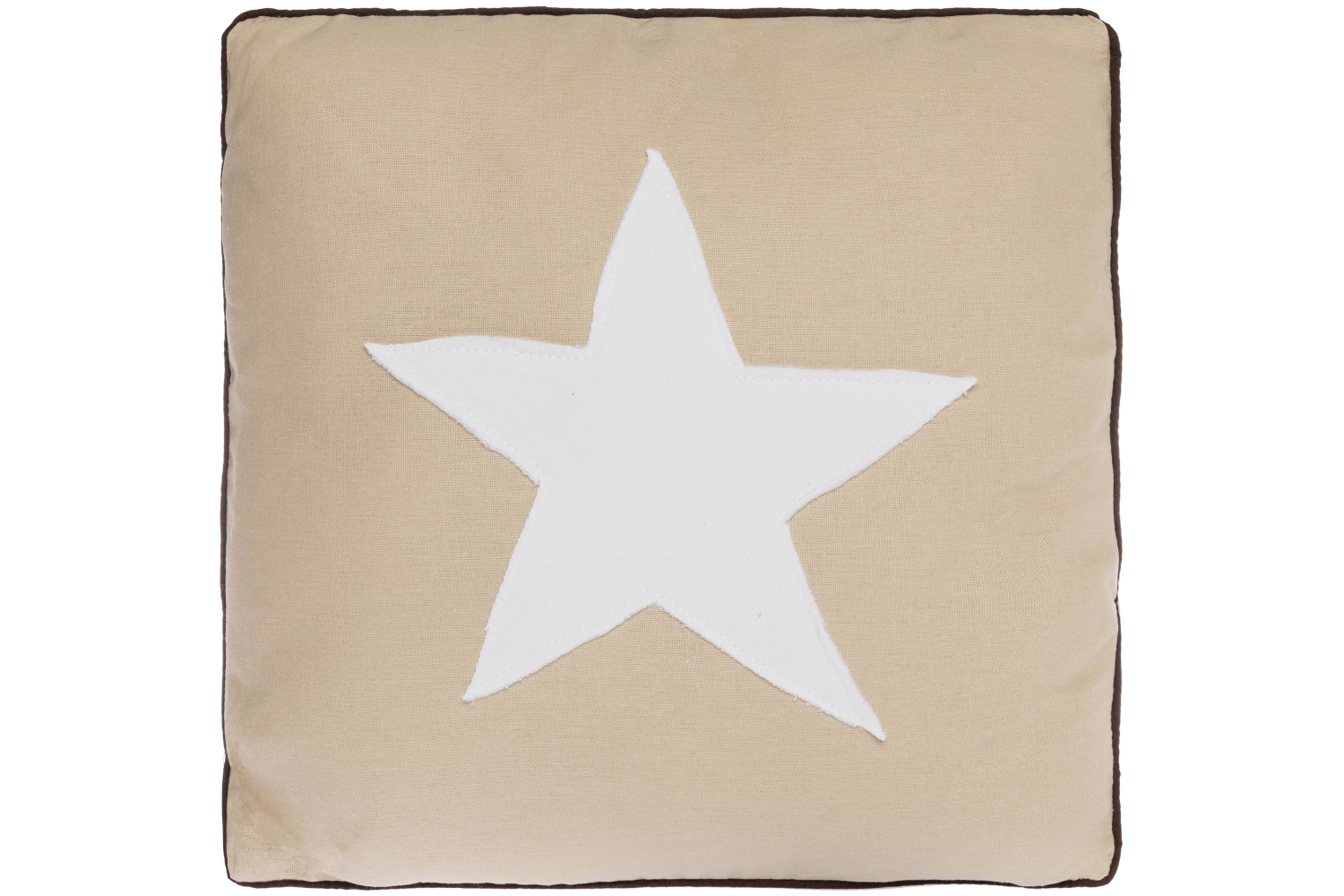 Kissen - beige-weiß - mit Reißverschluss - 40x40 cm