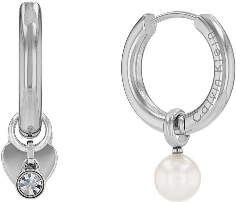 Calvin Klein - CJ35700001 - Dames Oorringen - Zilverkleurig - Staal - Set met 3 Aanhangers