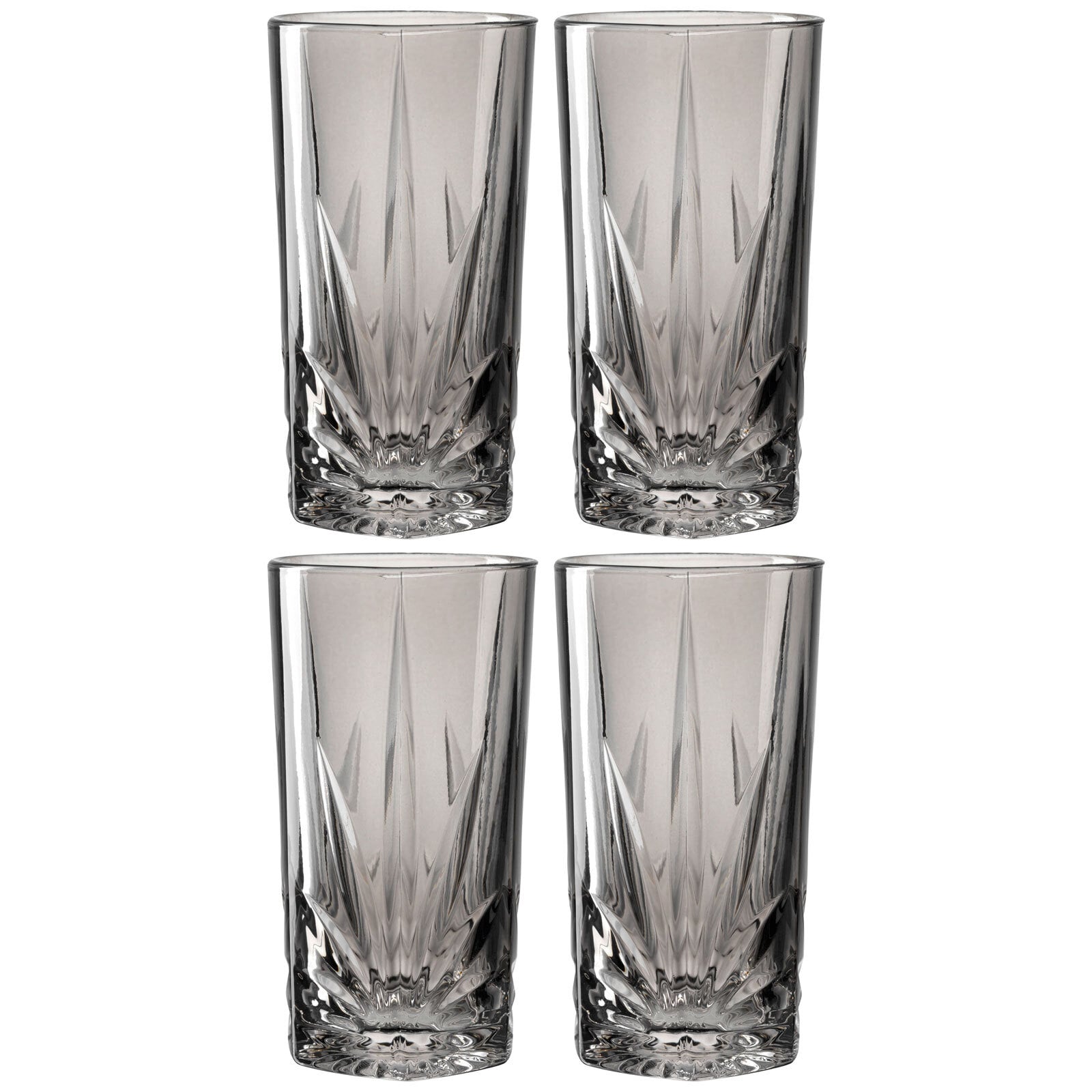 LEONARDO Longdrinkglas CAPRI 4er Set grau