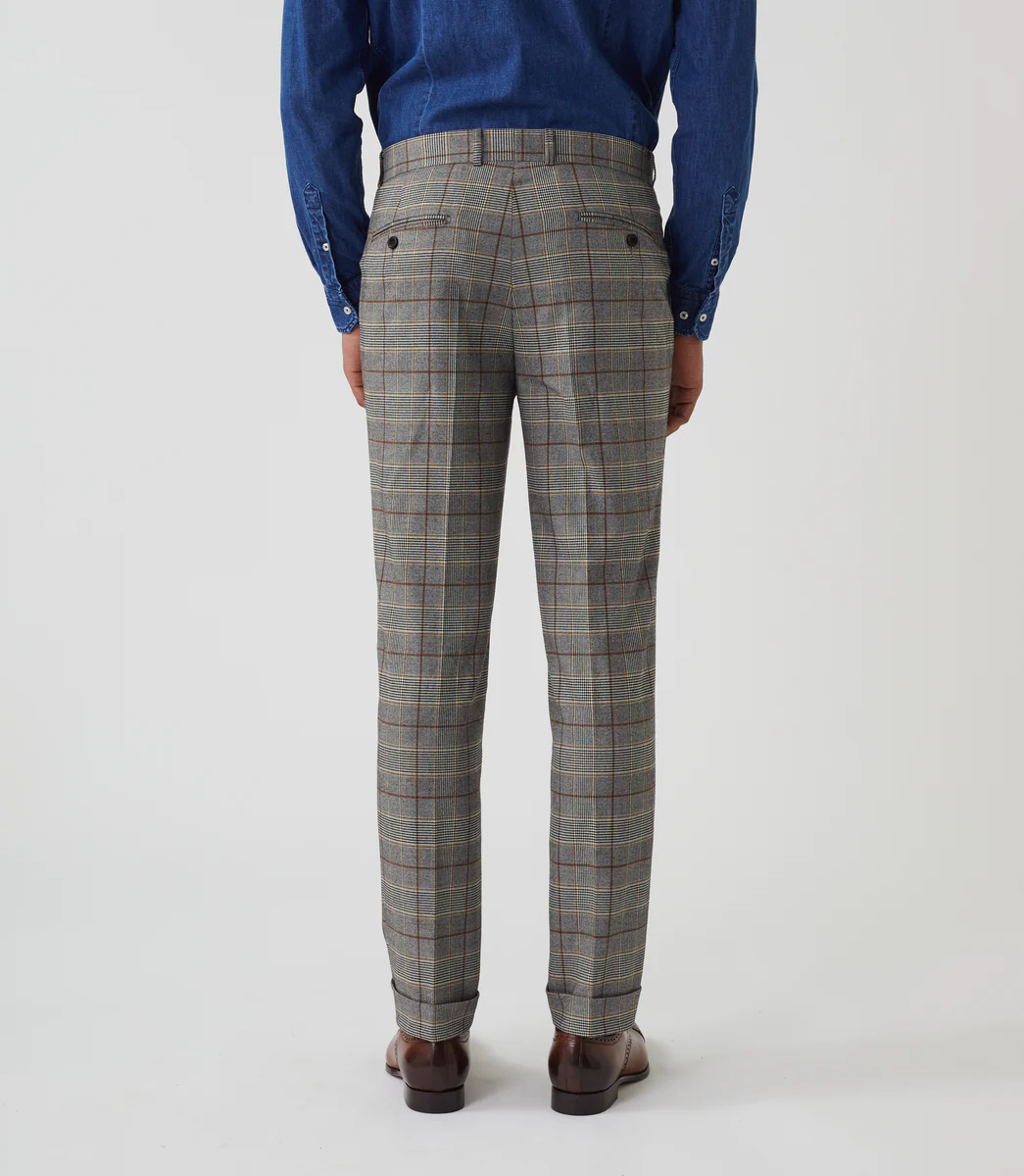 Pantalon ville Prince de Galles beige 