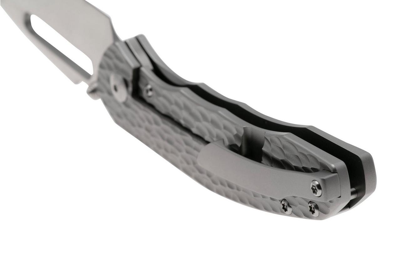 Artisan Cutlery Boa 1862G-FGY, Sand Polished S35VN, Gray Titanium zakmes, Johnathan Shaw design