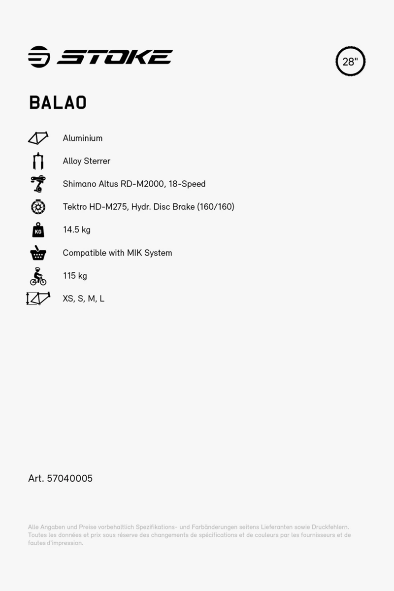 Stoke Balao 28 Citybike 2024