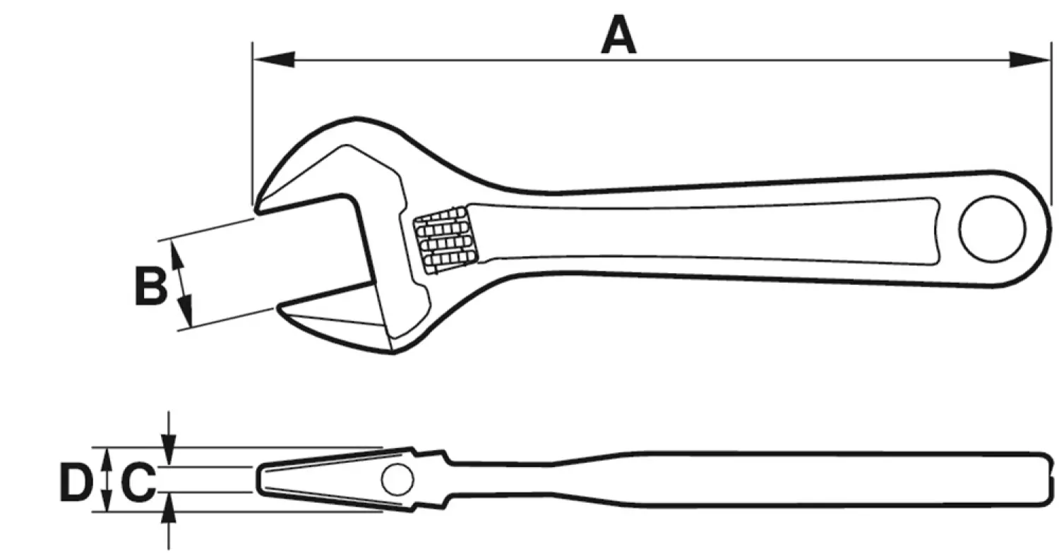 Bahco 9072 90-serie Verstelbare moersleutel - 30mm - 257mm