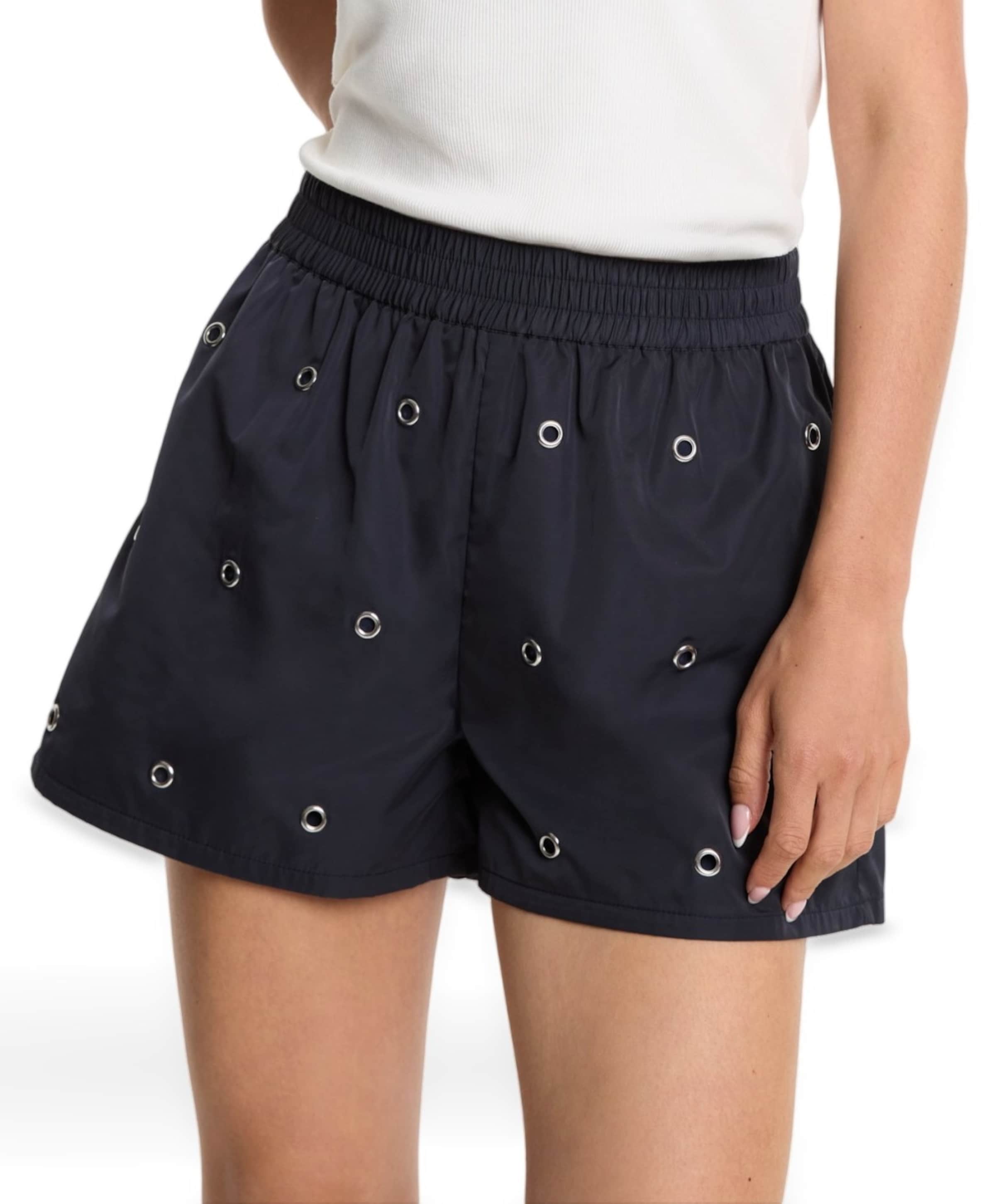 Alix The Label EYELET dames korte broek blauw