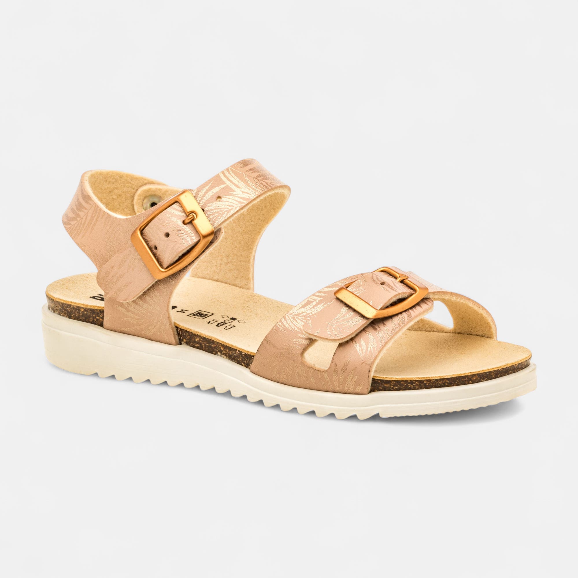 Mules semelle liège Fille rose