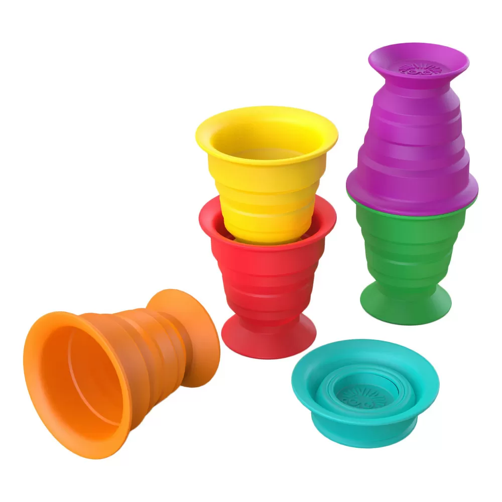 Baby Einstein Stack & Squish Cups sensorisk stablelegetøj - 6 stk.