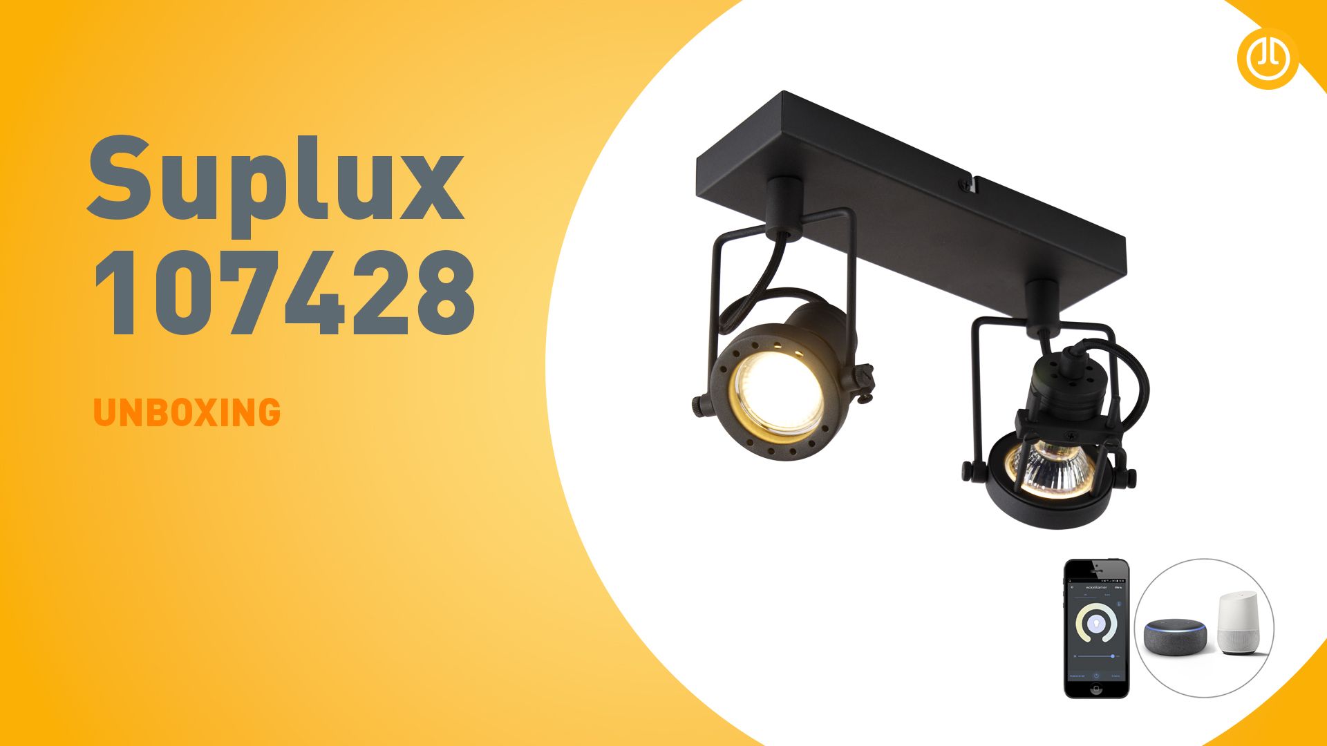 Smart spot zwart incl. 2 Wifi GU10 - Suplux