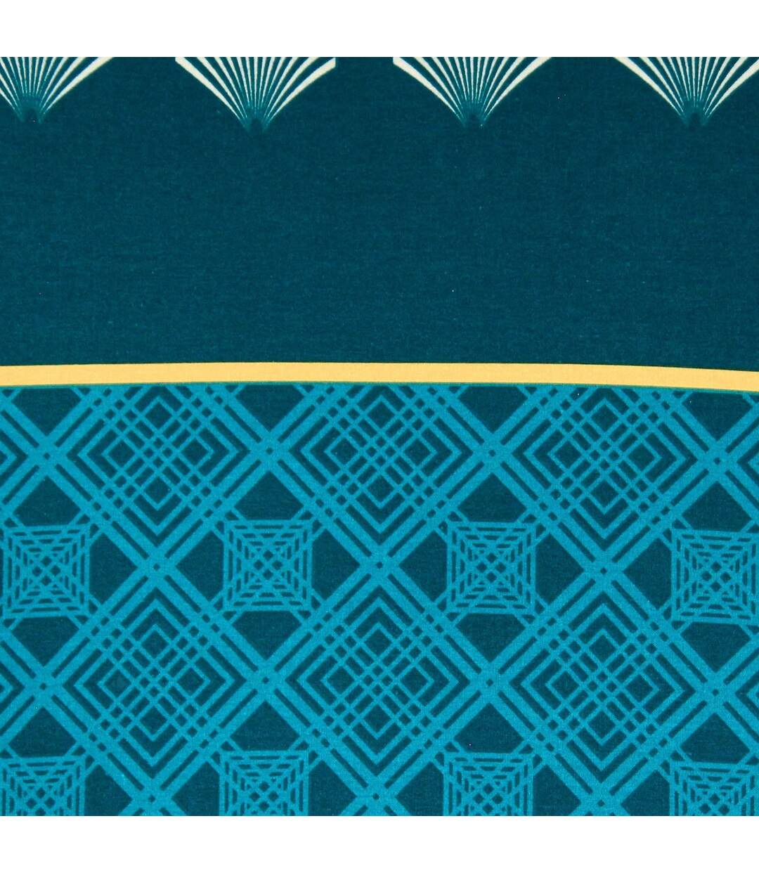 Housse de couette 260x240 cm coton TALISMAN bleu Paon