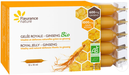 Fleurance Nature Gelée Royale Ginseng Bio 10 Ampoules