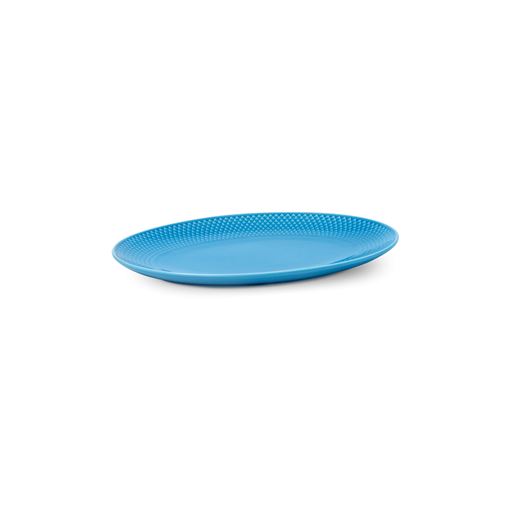 Lyngby Porcelæn Rhombe Color Ovalt Serveringsfad, Blå, 21,5x28,5 cm