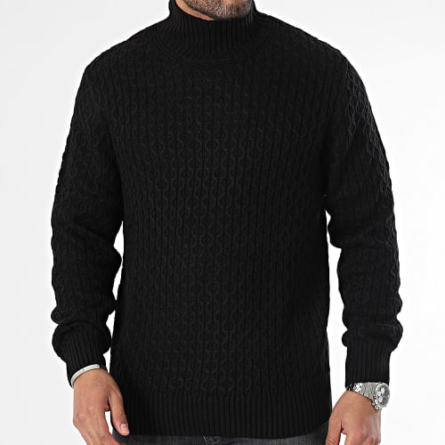 Pull Col Montant Cozy Noir