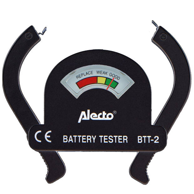 Batterijtester AA/AAA/C/D/9V Alecto BTT-2 Zwart