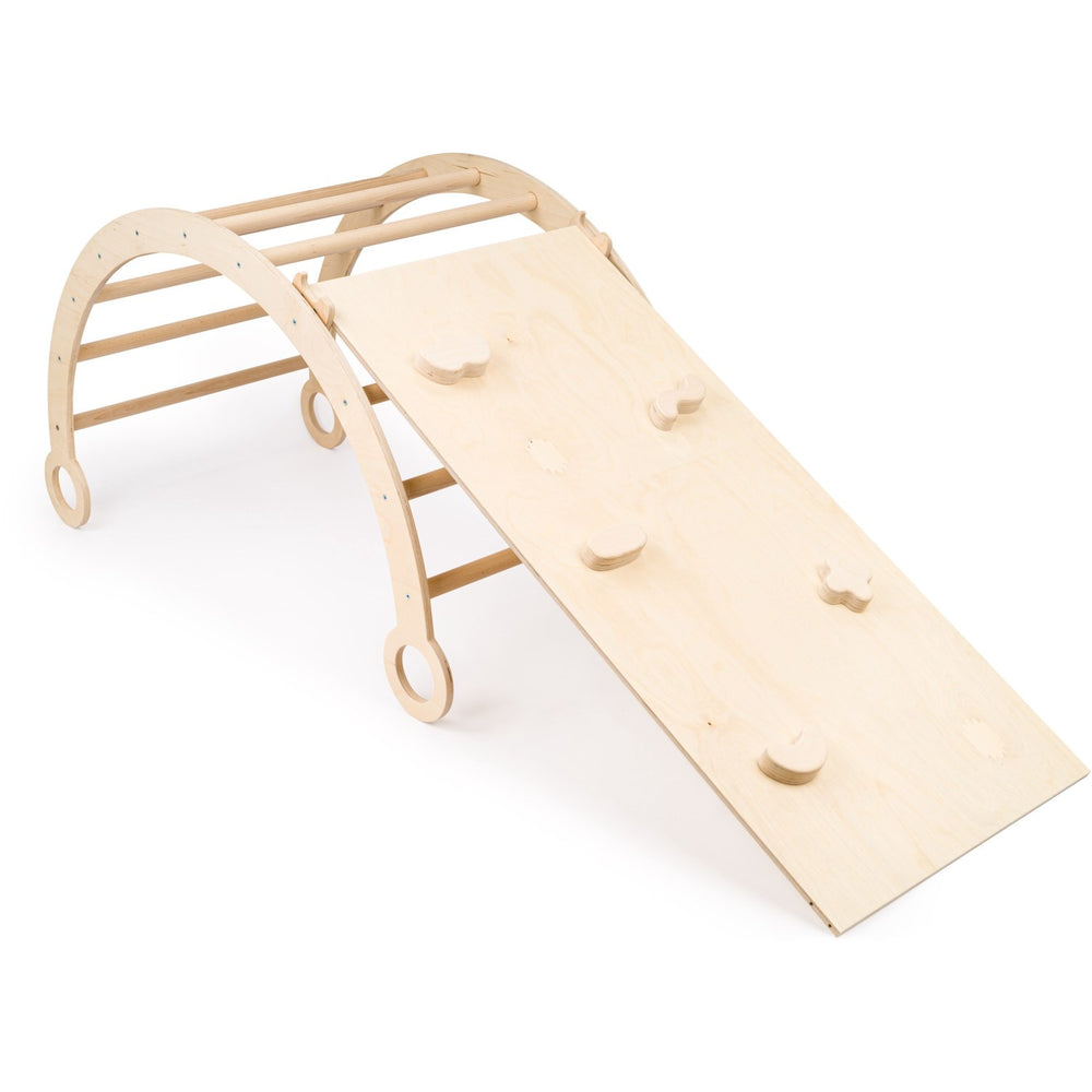 Køb Woobiboo Natural Montessori Wooden Rocker Med Slide-Climber XL