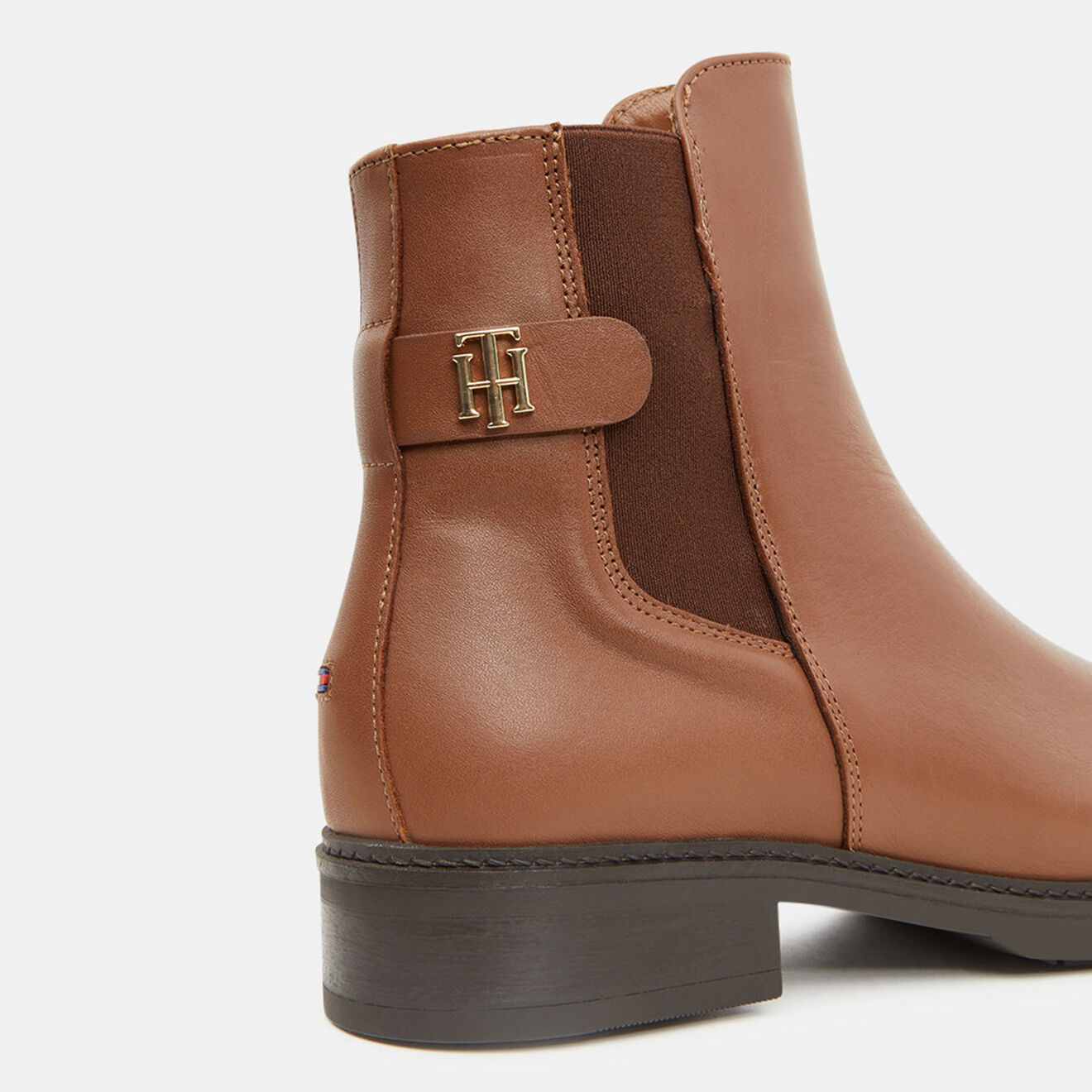 Tommy Hilfiger Chelsea boots en Cuir Hardware marron