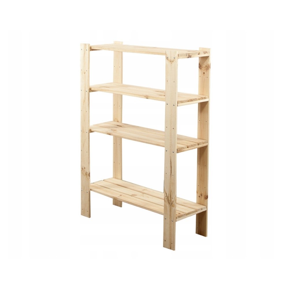 PROREGAL Houten Plank Woodland HxBxD 115 x 80 x 30 cm Plank Draagvermogen 120 kg 4 Planken Dennenhout Natuurlijk